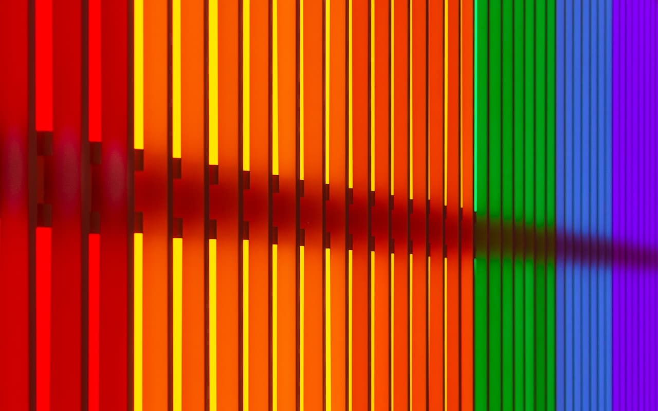 Audio waveforms and layers showing complex soundscape design